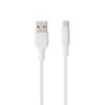 Baltas USB kabelis Borofone BX1 microUSB 1.0m su abiejų pusių USB jungtimis