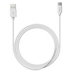 Baltas USB kabelis Devia Kintone Type-C 1.0m 5V 2.1A su Type-A ir Type-C jungtimis