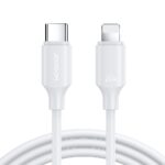 Baltas USB kabelis Joyroom S-CL020A9 su Type-C ir Lightning jungtimis 20W galia 1 metras