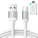 Baltas USB kabelis Joyroom S-UC027A10 su USB ir Type-C jungtimis ir 1.2m ilgiu