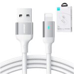 Baltas USB kabelis Joyroom S-UL012A10 su USB ir Lightning jungtimis, 2.4A stiprumo, 1.2 metro ilgio