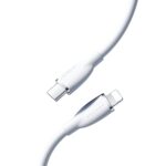 Baltas USB kabelis Joyroom SA29-CL3 USB-C to Lightning 30W 1.2m su metaliniais dangteliais