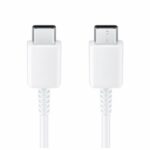 Baltas originalus Samsung EP-DA705BWE 25W 3A USB kabelis Type-C-Type-C 1.0m be pakuotės