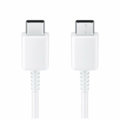Baltas originalus Samsung EP-DA705BWE 25W 3A USB kabelis Type-C-Type-C 1.0m be pakuotės