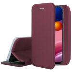 Bordo atverčiamas dėklas Samsung Galaxy A045 A04 Book Elegance su skaidriu telefono laikikliu
