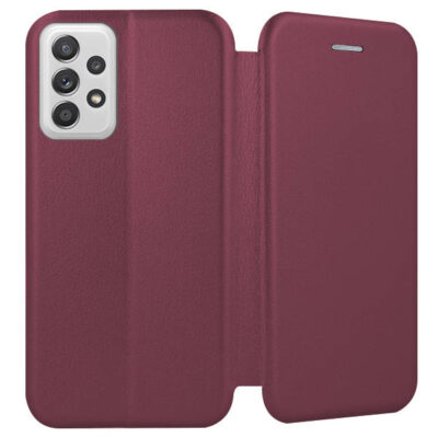 Bordo atverčiamas dėklas Samsung Galaxy A536 A53 5G Book Elegance su modernaus dizaino kamera