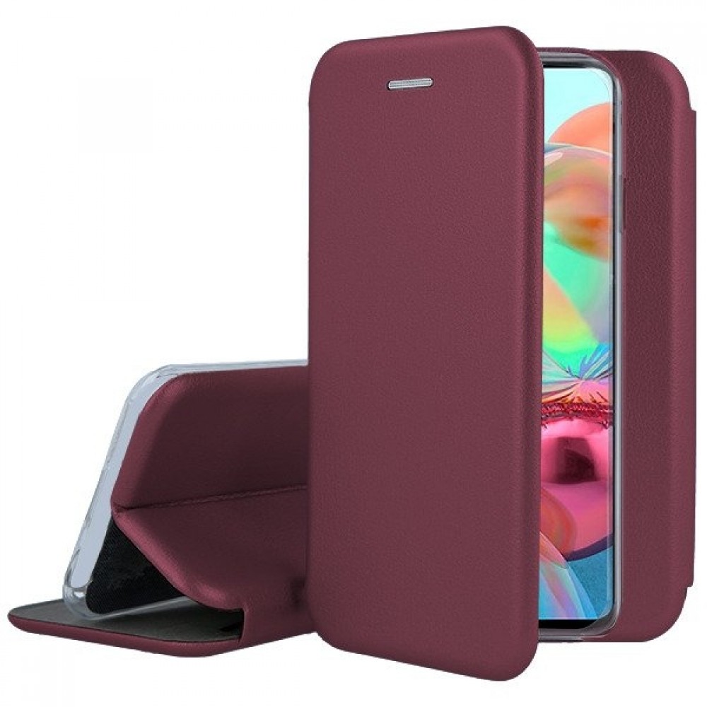 Bordo atverčiamas dėklas Samsung Galaxy A715 A71 Book Elegance Bordo atverčiamas dėklas Samsung Galaxy A715 A71 su matoma mobiliojo telefono ekrano dalimi