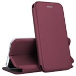 Bordo atverčiamas dėklas Samsung Galaxy J330 J3 2017 Book Elegance patogiam telefono laikymui