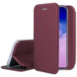 Bordo atverčiamas dėklas Samsung Galaxy S21 FE Book Elegance su matiniu paviršiumi