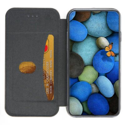 bordo atverciamas deklo samsung galaxy s921 s24 book elegance vaizdas su korteliu ir telefonas