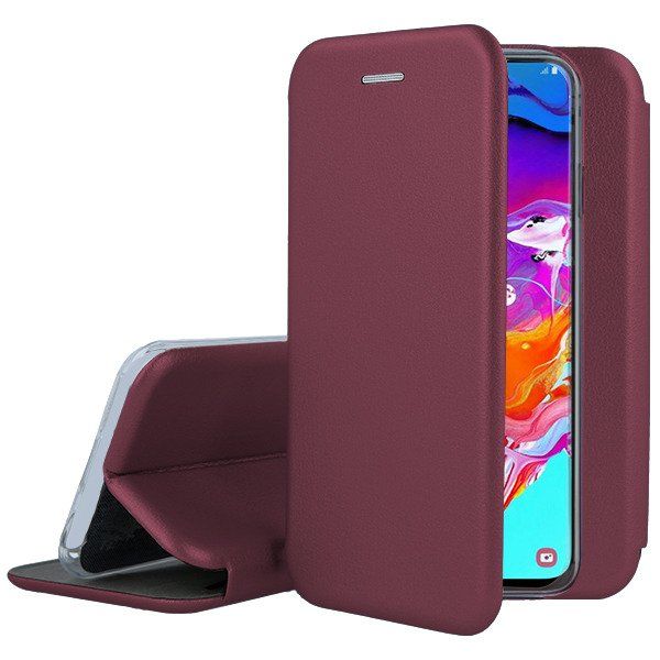 Bordo atverčiamas dėklas Xiaomi Redmi 15C 4G Book Elegance Bordo atverčiamas dėklas Xiaomi Redmi 15C 4G Book Elegance su matiniu paviršiumi ir telefono laikikliu