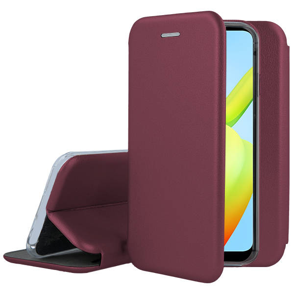 Bordo atverčiamas dėklas Xiaomi Redmi A1 / Redmi A2 Book Elegance Bordo atverčiamas dėklas Xiaomi Redmi A1 ir Redmi A2 telefonams