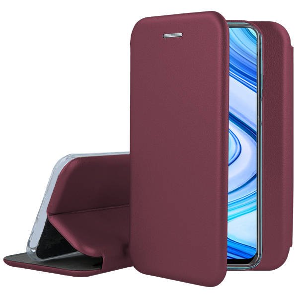 Bordo atverčiamas dėklas Xiaomi Redmi Note 9 Pro Bordo atverčiamas dėklas Xiaomi Redmi Note 9 Pro su telefonu ir stovu