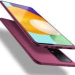 Bordo deklas Samsung Galaxy A536 A53 5G su apsaugine raudona danga