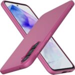 Bordo dėklas Samsung Galaxy A556 A55 5G telefonui su trimis kameromis ir matomu ekranu