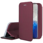 Bordo spalvos atverčiamas dėklas Samsung Galaxy S20 FE su tekstūruota paviršiaus apdaila