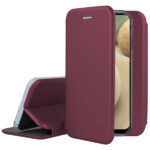 Bordo spalvos atverciams deklas Samsung Galaxy A125 A12 M127 M12 Book Elegance