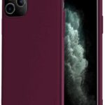 Bordo spalvos dėklas Apple iPhone 11 Pro X-level Guardian, matomas iš priekio ir nugarėlės