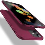 Bordo spalvos dėklas Apple iPhone 12 12 Pro X-level Guardian su matiniu paviršiumi