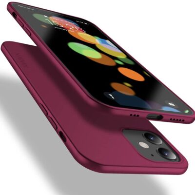 Bordo spalvos dėklas Apple iPhone 12 12 Pro X-level Guardian su matiniu paviršiumi