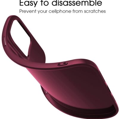 Bordo spalvos dėklas Apple iPhone 13 Pro X-level Guardian lankstomas, patogus naudoti