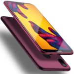 Bordo spalvos dėklas Huawei P20 Lite X-level Guardian telefone su ekraną rodančiomis rankomis