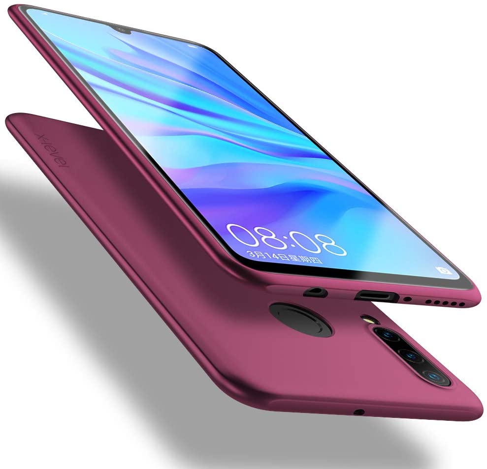 Bordo spalvos dėklas Huawei P30 Lite X-level Guardian Bordo spalvos dėklas Huawei P30 Lite X-level Guardian su išpjovomis kamerai ir mygtukams