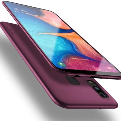 Bordo spalvos dėklas Samsung Galaxy A202 A20e X-level Guardian su įrenginiu