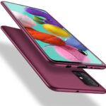 bordo spalvos deklas samsung galaxy a515 a51 x-level guardian su matiniu pavirsiumi ir isskirtais kameru anga