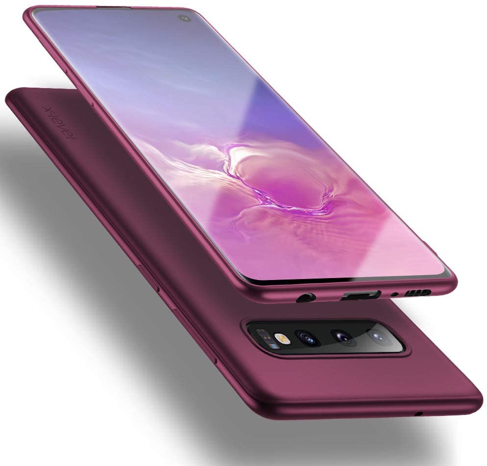 Bordo dėklas Samsung Galaxy S10 X-level Guardian Bordo spalvos dėklas Samsung Galaxy G973 S10 X-level Guardian telefono korpusui