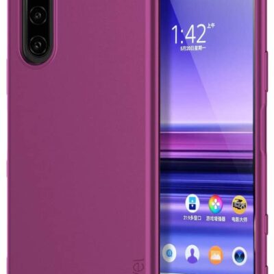 Bordo spalvos dėklas Sony Xperia 5 II X-level Guardian su matiniu paviršiumi ir išpjova kamerai
