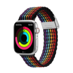 Dark Stripes apyrankė Dux Ducis Mixture II Series Apple Watch 38 40 41mm su spalvota pynimo juosta