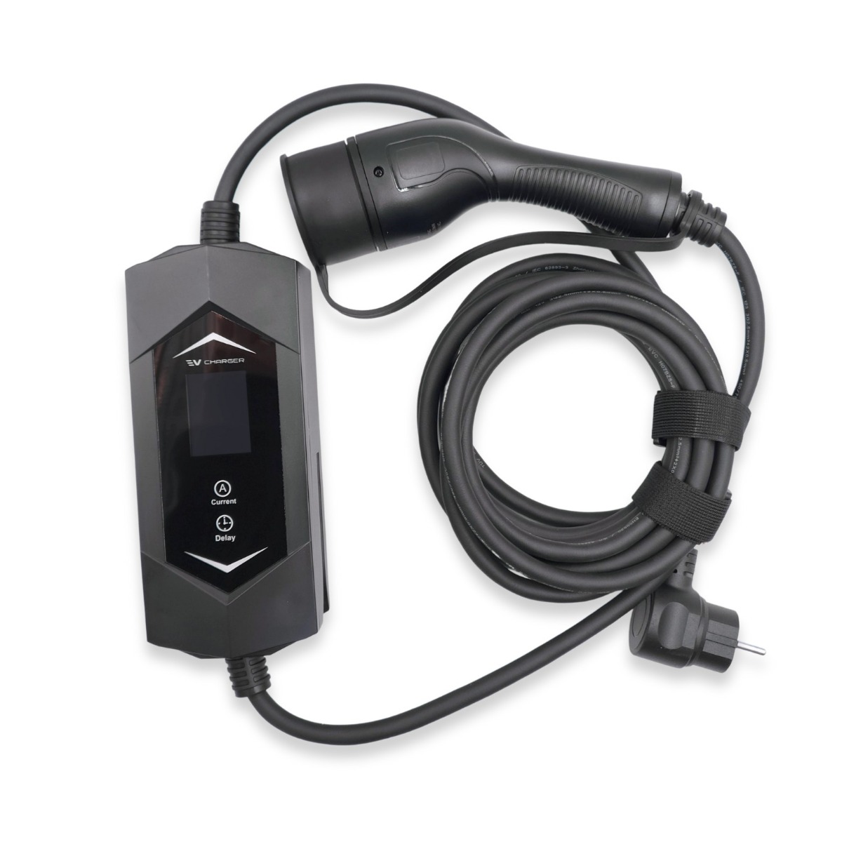 Elektromobiliu ikroviklis Reach PEVC2 220V Type2 16A 3.5kW Elektromobiliu ikroviklis Reach PEVC2 220V Type2 16A 3.5kW su juodu laidu ir lizdu