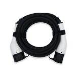 Juodas elektromobiliu ikrovimo laidas Reach EVCC1 Type2-Type2 su baltais galais