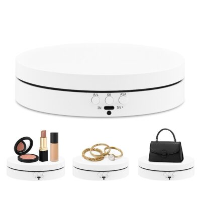 Fotografijos platforma Reach Photo 360 balta apvali sukama platforma smulkiems daiktams rodyti