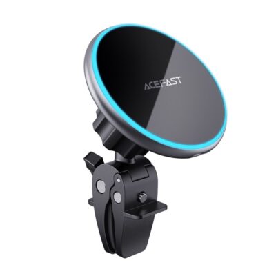 Magnetinis automobilinis įkroviklis-laikiklis Acefast D3 15W su mėlynu apvadu