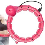 Masažuojantis gimnastikos lankas Smart Hula Hoop HHP007 violetinis su raudonu kamuoliuku