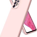 Rožinis silikoninis dėklas Samsung Galaxy A135 A13 4G Liquid Silicone 1.5mm stilingai apsaugo telefoną
