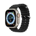 Juoda apyrankė Dux Ducis OceanWave Series Apple Watch 38 40 41mm su perforuota juosta