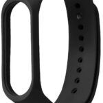 Juoda apyrankė Xiaomi Mi Band 3 4, pagaminta iš lankstaus silikono, Tinka apyrankės įdėklui