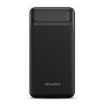 Juoda išorinė baterija Power Bank Awei P6K su LED baterijos indikatoriumi ir tekstūruotu paviršiumi