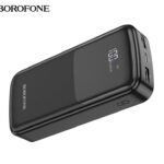 Juoda išorinė baterija Power Bank Borofone BJ17A su USB ir Type-C jungtimis