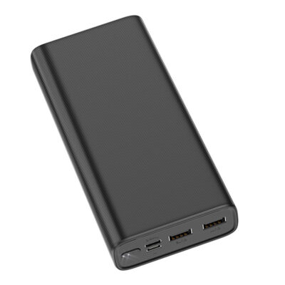 Juoda išorinė baterija Power Bank Hoco J55 10000mAh su USB ir USB-C jungtimis