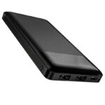 Juoda išorinė baterija Power Bank Hoco J72 10000mAh su dviem USB lizdais