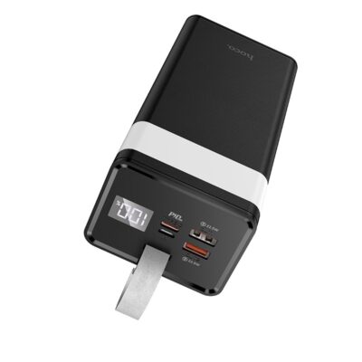 Juoda išorinė baterija Power Bank Hoco J86 22.5W Quick Charge 3.0 su ekranėliu ir keliais įkrovimo lizdais