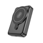Juoda išorinė baterija Power Bank Hoco Q11 Magnetic kampu su LED indikatoriumi