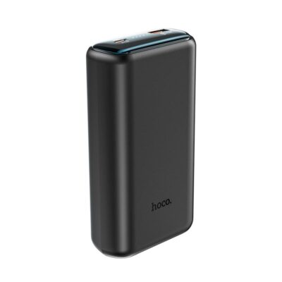 Juoda išorinė baterija Power Bank Hoco Q1A su USB Type-C ir Quick Charge 3.0 jungtimis