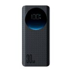 Juoda išorinė baterija Power Bank Joyroom JR-PBF02 su skaitmeniniu ekranu ir 30W galia