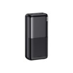 Juoda išorinė baterija Power Bank Remax RPP-177 12W 30000mAh su tekstūruota apatine dalimi ir LED indikatoriumi