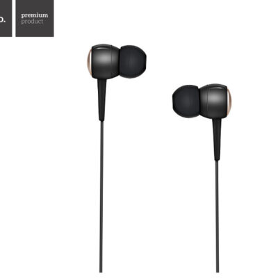 Juoda laisvų rankų įranga Hoco M19 3,5mm su ausinėmis ir laidu